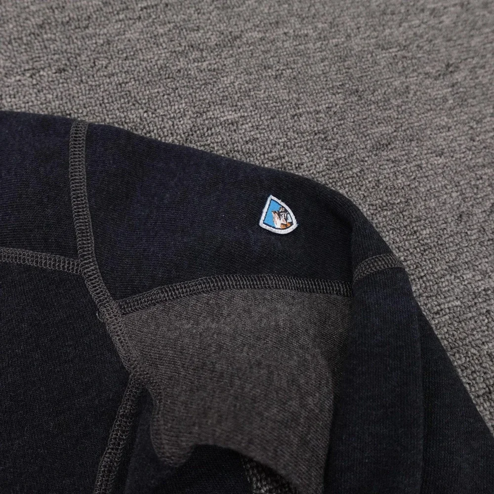 Kuhl Sweater Youth Small 7-8 Blue Gray Colorblock Kashmira 1/4 Zip Pullover